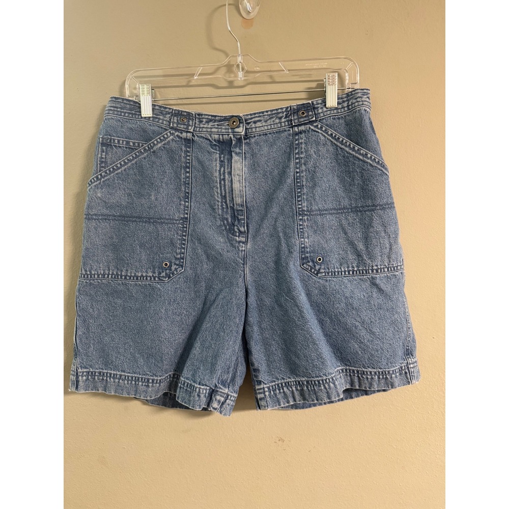 #46 Christopher & Banks Vintage‎ High Waisted Denim Shorts Medium Wash Size 12